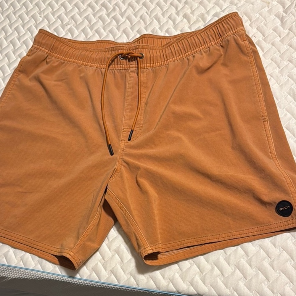 RVCA Orange Hybrid Drawstring Shorts - Like new condition. Great shorts